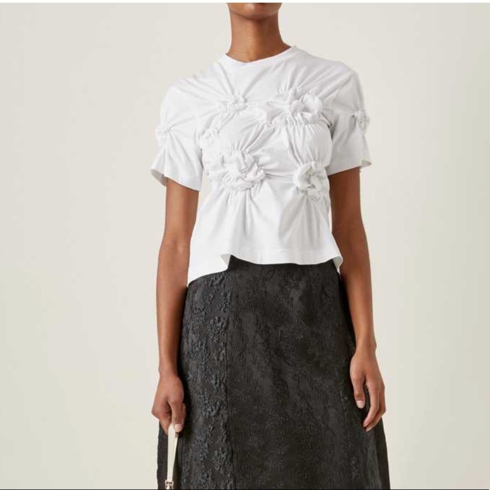 Simone Rocha
Ruched Flower Supima Cotton Top M NWT